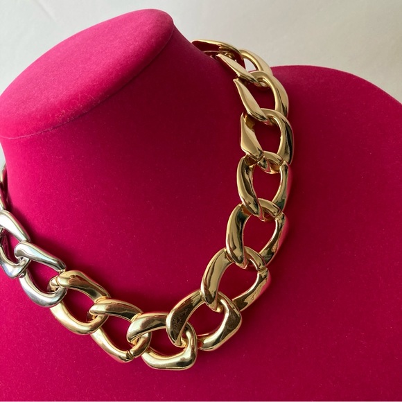 Set of Necklace and Bracelet Gold Tone And Silver | Lightweight | New No Tages - Picture 5 of 11